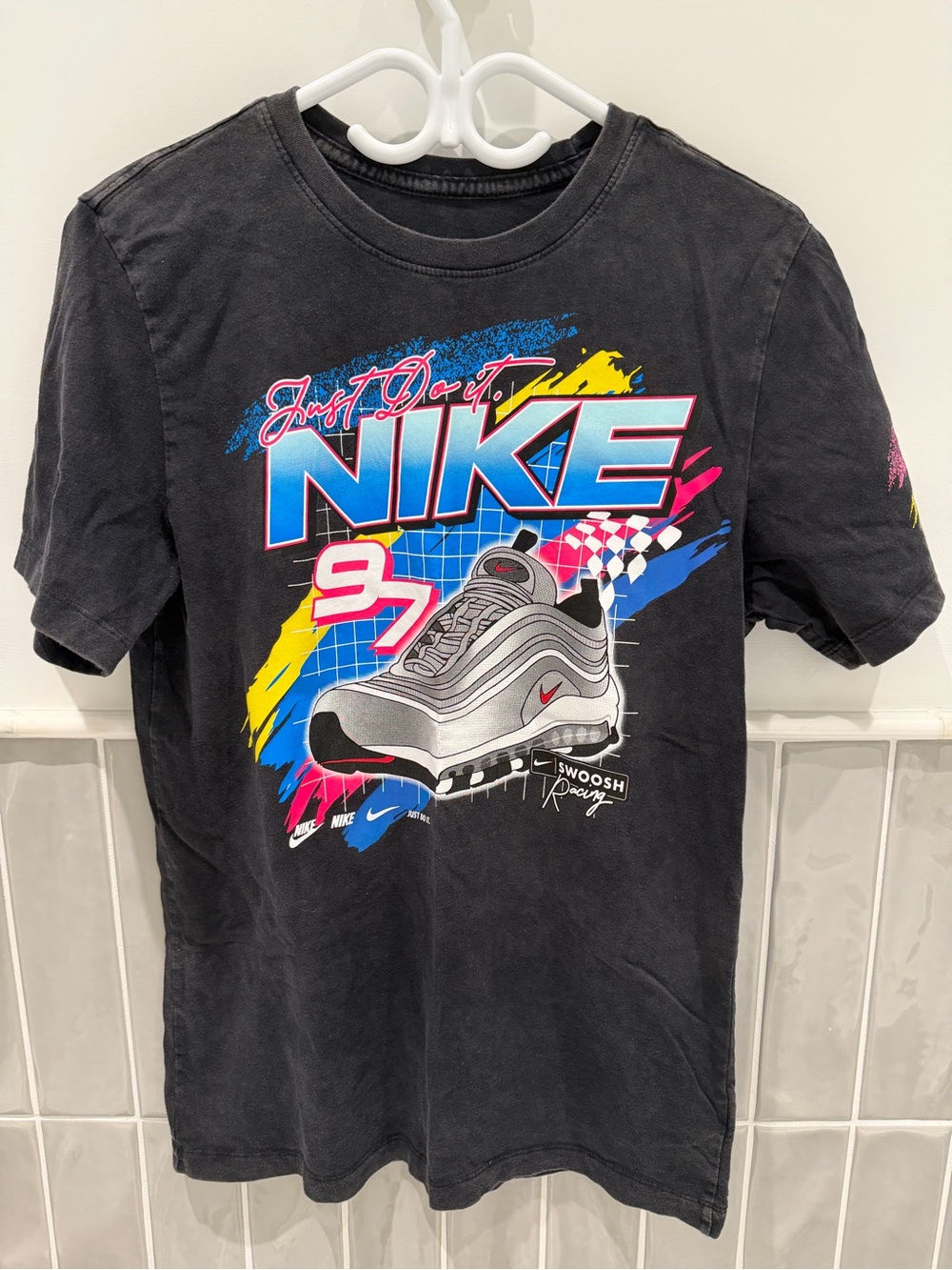 Unisex Nike ‘Just Do It Air Max 97 Swoosh Racing Air Max’ T-Shirt Vintage Wash